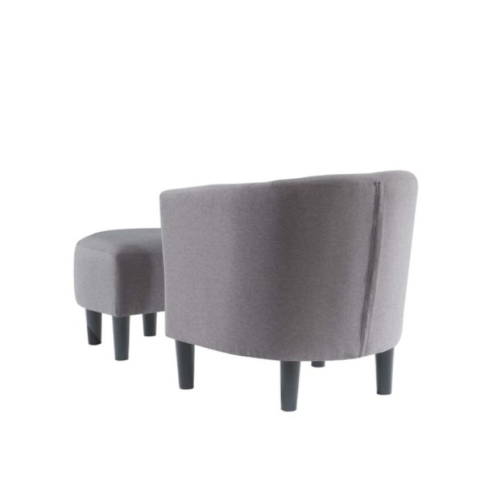 Light Gray Churchill Accent Chair & Ottoman Set