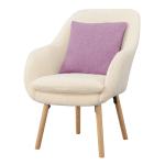 Ivory Sherpa Wingback Charlie Accent Chair