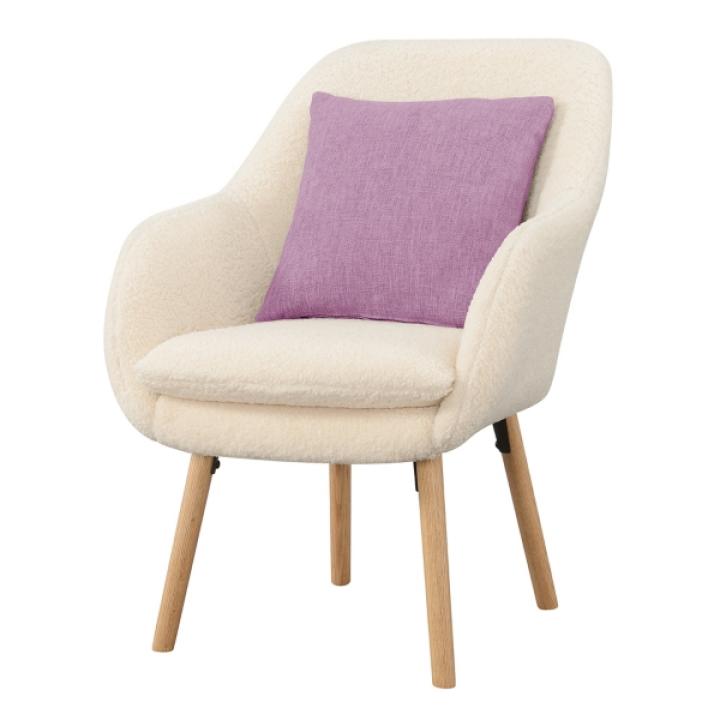 Ivory Sherpa Wingback Charlie Accent Chair
