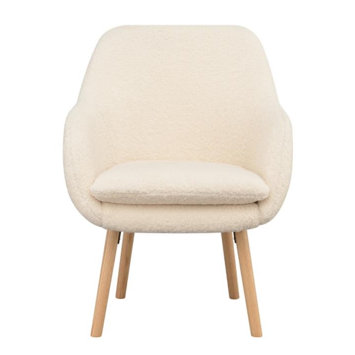Ivory Sherpa Wingback Charlie Accent Chair
