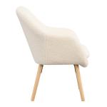 Ivory Sherpa Wingback Charlie Accent Chair