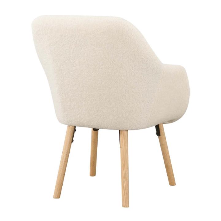 Ivory Sherpa Wingback Charlie Accent Chair