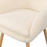 Ivory Sherpa Wingback Charlie Accent Chair