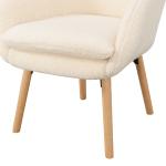 Ivory Sherpa Wingback Charlie Accent Chair