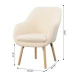 Ivory Sherpa Wingback Charlie Accent Chair