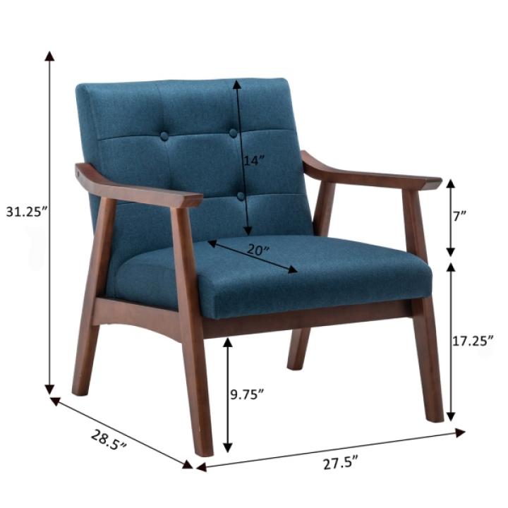 Blue Tufted Natalie Accent Chair