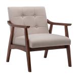 Beige Tufted Natalie Accent Chair