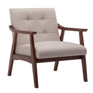 Beige Tufted Natalie Accent Chair