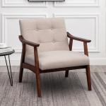 Beige Tufted Natalie Accent Chair