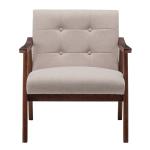 Beige Tufted Natalie Accent Chair