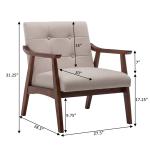 Beige Tufted Natalie Accent Chair