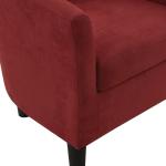 Red Churchill Accent Chair & Ottoman Set