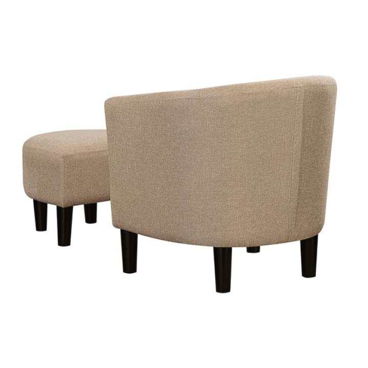 Oatmeal Churchill Accent Chair & Ottoman Set