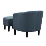 Navy Diamond Tufted Accent Chair & Ottoman Set