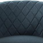 Navy Diamond Tufted Accent Chair & Ottoman Set