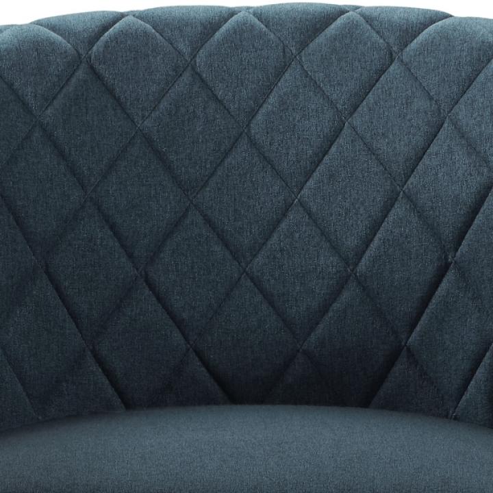 Navy Diamond Tufted Accent Chair & Ottoman Set
