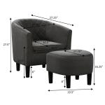 Black Diamond Tufted Accent Chair & Ottoman Set
