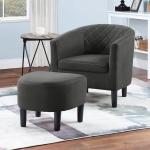 Black Diamond Tufted Accent Chair & Ottoman Set