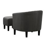 Black Diamond Tufted Accent Chair & Ottoman Set