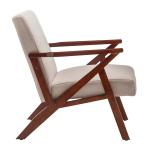Neutral Upholstered Cliff Lounge Accent Chair