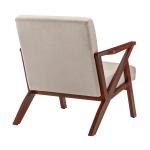 Neutral Upholstered Cliff Lounge Accent Chair