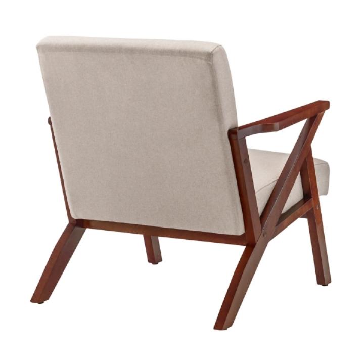 Neutral Upholstered Cliff Lounge Accent Chair