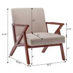 Neutral Upholstered Cliff Lounge Accent Chair
