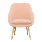 Pink Sherpa Wingback Charlie Accent Chair