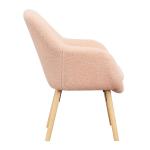 Pink Sherpa Wingback Charlie Accent Chair