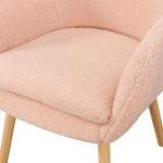 Pink Sherpa Wingback Charlie Accent Chair
