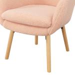 Pink Sherpa Wingback Charlie Accent Chair