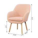 Pink Sherpa Wingback Charlie Accent Chair