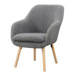 Gray Sherpa Wingback Charlie Accent Chair
