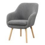 Gray Sherpa Wingback Charlie Accent Chair