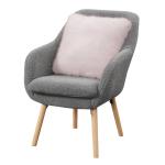 Gray Sherpa Wingback Charlie Accent Chair