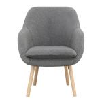 Gray Sherpa Wingback Charlie Accent Chair