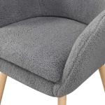 Gray Sherpa Wingback Charlie Accent Chair