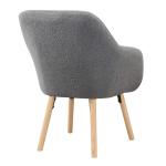 Gray Sherpa Wingback Charlie Accent Chair