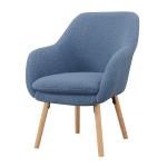 Blue Sherpa Wingback Charlie Accent Chair