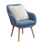 Blue Sherpa Wingback Charlie Accent Chair