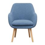Blue Sherpa Wingback Charlie Accent Chair