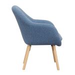 Blue Sherpa Wingback Charlie Accent Chair