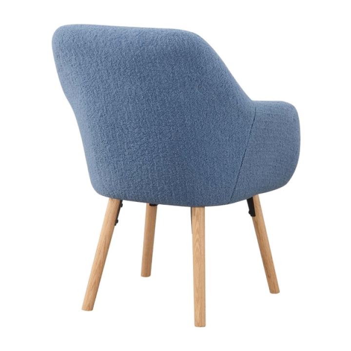 Blue Sherpa Wingback Charlie Accent Chair
