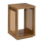 Northfield Brown Woven Rattan Open Accent Table