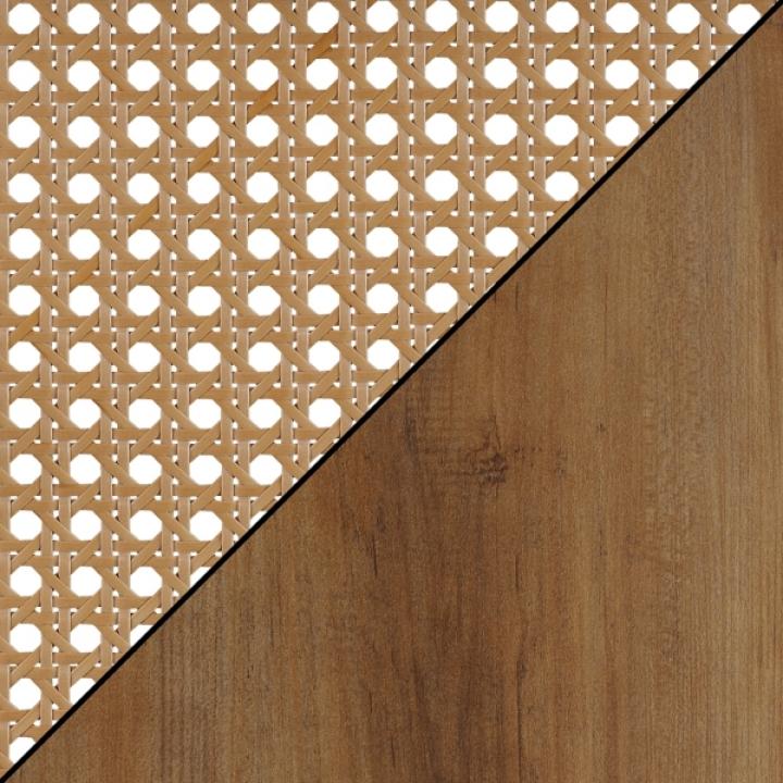 Northfield Brown Woven Rattan Open Accent Table