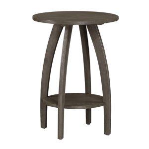 Aldrin Round Grey Wash Accent Table