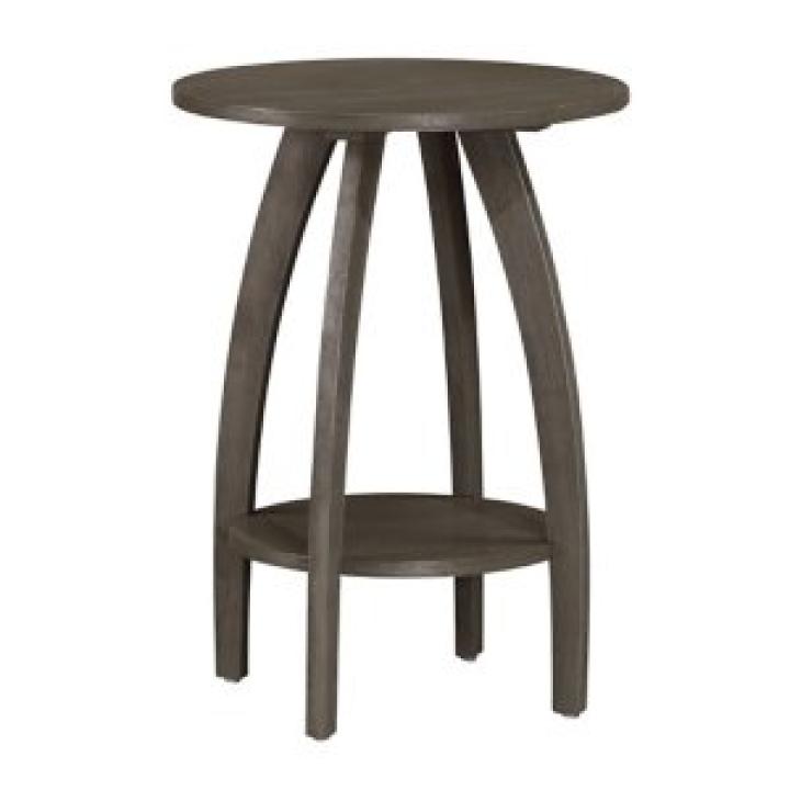 Aldrin Round Grey Wash Accent Table