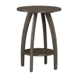 Aldrin Round Grey Wash Accent Table
