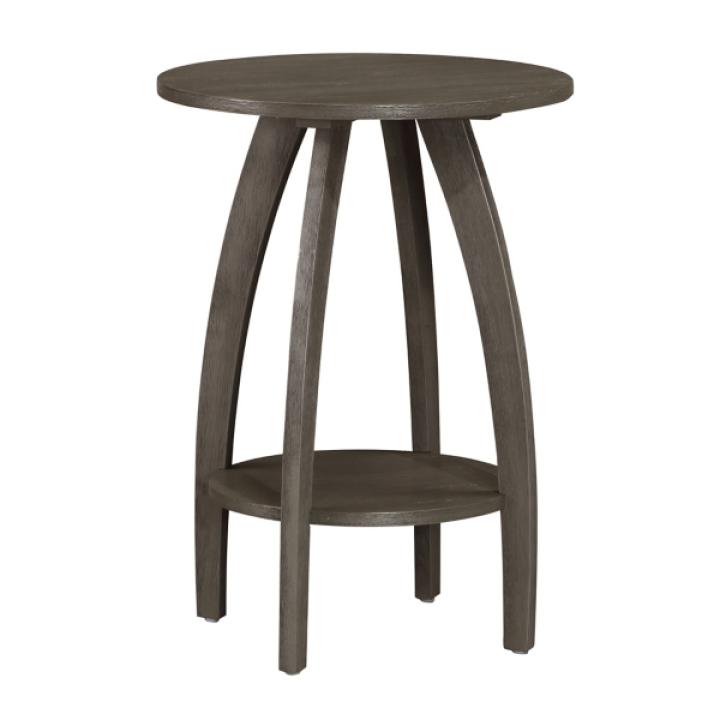 Aldrin Round Grey Wash Accent Table