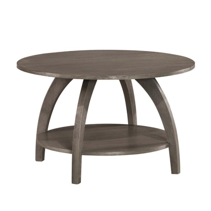 Aldrin Round Grey Wash Coffee Table